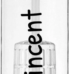 Merkloos Waterfles Met Naam - Drinkfles Met Rietje - Fruit Filter Infuser - 700 Ml - Zwart - Schoencadeautjes Sinterklaas