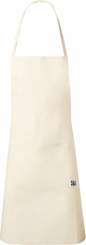 Happyshopper Keukenschort - Kookschort - Voor Mannen En Vrouwen - Fairtrade Katoen - Beige - Afbeelding 3