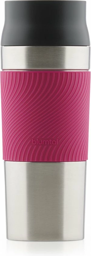 Blumtal Thermosbeker Classic - Lekvrij, BPA-Vrij En Vaatwasserbestendig - Hoge Kwaliteit Thermosfles Met Quick-Press Sluiting - Travel Mug 350 Ml - Berry - Roze