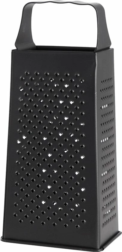 DAY Rasp - Rasp - Blokrasp - RVS - 4 Zijden - Keukenrasp - Kaasrasp - Handrasp - Zwart