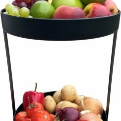 SODEAL Etagere Fruitschaal - Draaiplateau - Fruitmand - Etagere 2 Laags - Fruitschaal Etagere