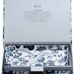 Tokyo Design Studio Flora Japonica Sushi Plate Set W/Giftbox And Chop 4pcs