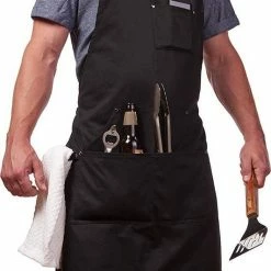 Besteleasy BBQ Schort - Professioneel - Schort - Zwart - Keukenschort - Kwaliteit - Garantie - 68 Cm X 86 Cm