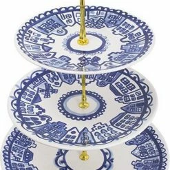 Blond Amsterdam - Delfts Blond - Etagère - 3 Laags - ∅ 26 Cm / ∅ 22 Cm / ∅ 18 Cm