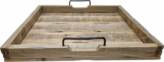 Inspiring Minds Dienblad Vierkant Hout 48 Cm Dienbladvierkant Met Handvatten - Afbeelding 2