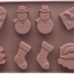 Merkloos Kerst Siliconen Bakvorm Kerstmis - Fondantvorm - Chocoladevorm Kerst - IJsvorm