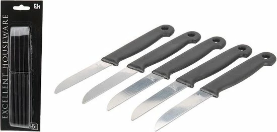 Excellent Houseware Set Van 5 RVS Schilmesjes / Aardappelschilmesjes / Fruitmesjes