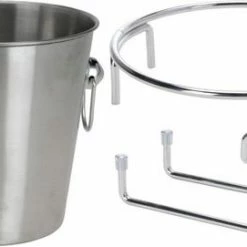 Excellent Houseware RVS Wijnkoeler - IJsemmer - Met Tafelhouder - Ø20,5 Cm - 3 Liter