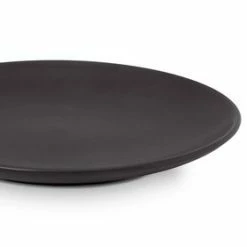 Vtwonen Borden - Set Van 6 - Mat Zwart - Porselein - Ø 15cm