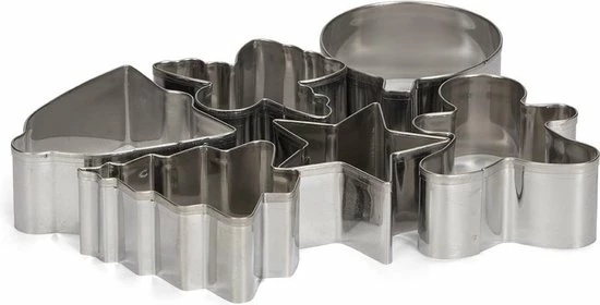 Patisse Uitsteekvormen Set Rvs - Kerst - 6 Delig