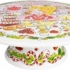 Blond Amsterdam Kerst Special Cakeplaat Op Voet - Ø 23 Cm
