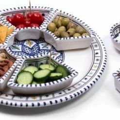 Marocstore.nl Marokkaanse 8-delige Handgemaakt Ronde Serveer- En Dipset