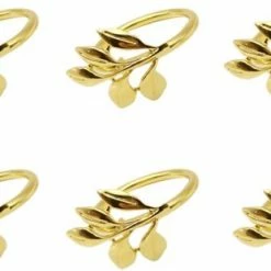 Maxium Set Gouden Servetring - 6 Stuks - Servetring Goud - Tafeldecoratie - Bruiloft Decoratie - Tafel Accessoire - Kerst - Goud