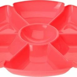 Merkloos Hapjes/chips Serveerschaal Rood/donker Roze 29 Cm - Serveerschalen/serveerbladen