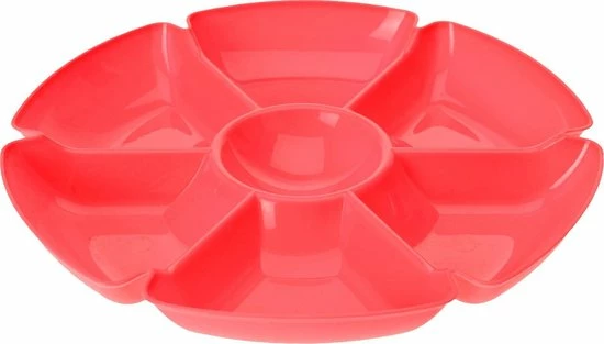 Merkloos Hapjes/chips Serveerschaal Rood/donker Roze 29 Cm - Serveerschalen/serveerbladen