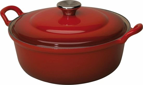 Le Creuset Faitout Braadpan - 4,9 L - Ø 28 Cm - Kersenrood - Afbeelding 2