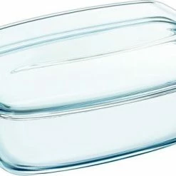 Pyrex - Essentials Schaal Rechthoek Met Deksel 6,5 Liter - Transparant