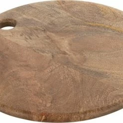 J-Line Snijplank Hout - Ronde Snijplank – Duurzaam Materiaal - 30x30x1.5 Cm – Mangohout