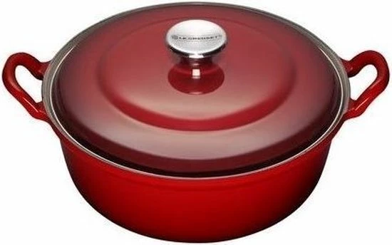 Le Creuset Faitout Braadpan - 4,9 L - Ø 28 Cm - Kersenrood - Afbeelding 9