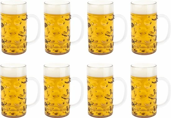 MyDrinkglass Plastic Bierpul | Bierpul Plastic | 20 Stuks | Oktoberfest | Plastic Glazen | Zero Waste | Herbruikbaar | Onbreekbare Bierpullen | 500 Ml | - Afbeelding 4