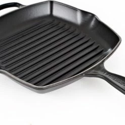 Le Creuset Gietijzeren Vierkante Grillpan - 26cm - Mat Zwart