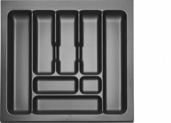 Culinorm Storex Bestekbak - Besteklade 54 Cm Breed X 49 Cm Diep - Carbon Black - Afbeelding 2