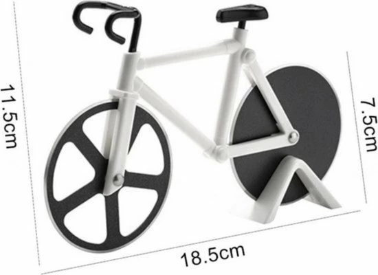 HMerch™ Pizzasnijder Fiets - Geel - Pizzaroller - Racefiets - Pizza Snijder / Mes - Kerstcadeau / Sinterklaascadeau - Afbeelding 3