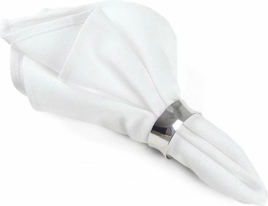 Treb Horecalinnen Servetten 12 Stuks Wit 40x40cm - Treb X - Afbeelding 5