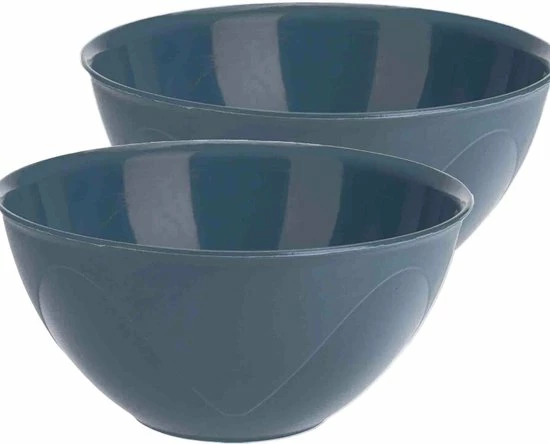 Excellent Houseware Onbreekbare Kunststof Dessert Schaaltjes - Grijs