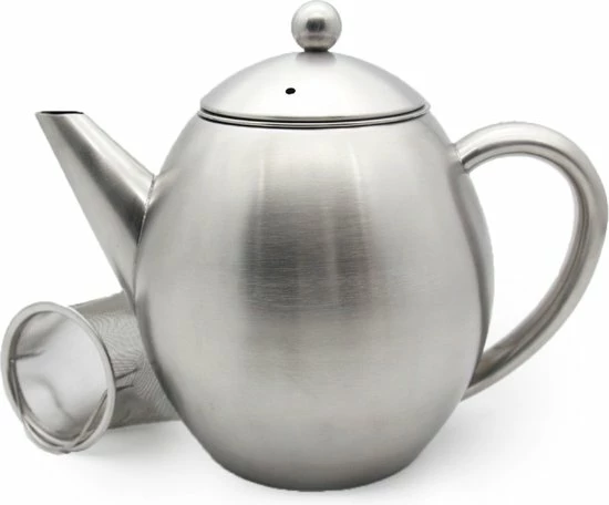 Vaja Trends Vaja Valerie - Theepot Met Filter - Dubbelwandig - RVS - 1.2L
