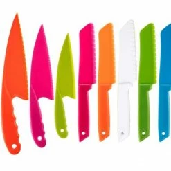 Jawes- Kindermessen- 8stuks- Diverse Kleuren- Messenset- Kindermes- Veiligheidsmessen- Kiddicutter- Kiddikutter-