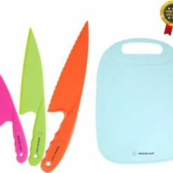 QiQi Kindermessen - Inclusief Snijplank - 4-delige Kindermessenset - Kiddikutter