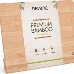 Nevana Snijplank Van Bamboe Met Sapgeul - Cutting Board - Hakblok - Groot Formaat - Luxe Design - Hout - 37x25x2cm