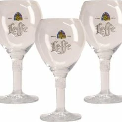Leffe Bierglas - 33cl (Set Van 3) - Origineel Glas Van De Brouwerij - Glas Op Voet - Nieuw