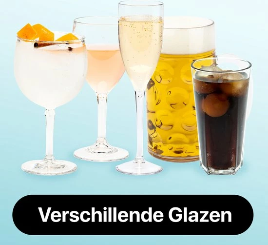 MyDrinkglass Plastic Champagneglazen Givet Zwart | Champagne Glazen Plastic | 2 Stuks | Plastic Glazen | Zero Waste | Herbruikbaar | Onbreekbaar Champagneglas | 190 Ml | - Afbeelding 5