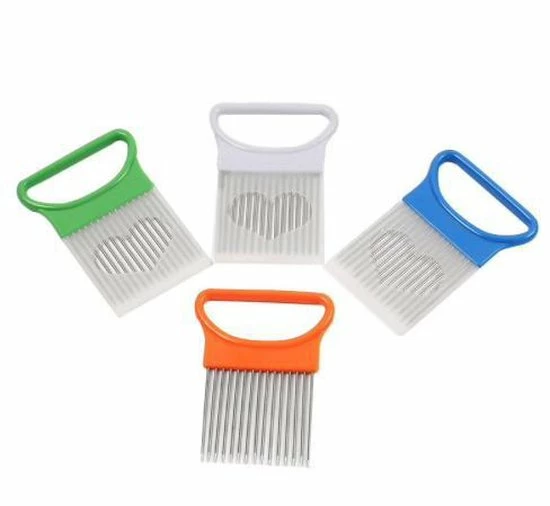 Merkloos Uiensnijder - Groentesnijder - RVS - Oranje - Afbeelding 4