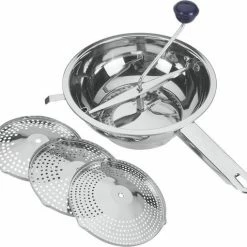 Tomado - Metaltex Tomado Metaltex - Passeerzeef / Roerzeef - Passe-vite - 24cm - Incl. 3 Roosters - Roestvrijstaal