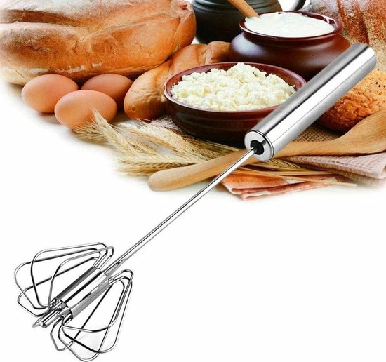 LOUZIR Semi Automatische Garde Van Roestvrij Staal - Beslag Klopper - Staafmixer - Mixer - Zilver - Afbeelding 6