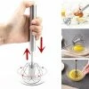 LOUZIR Semi Automatische Garde Van Roestvrij Staal - Beslag Klopper - Staafmixer - Mixer - Zilver