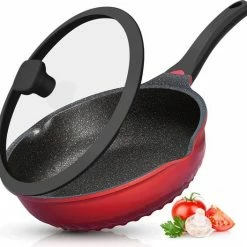 Hakal Multifunctionele 3 In 1 Wokpan Met Deksel + Wok + Hapjespan 28 Cm -Rood