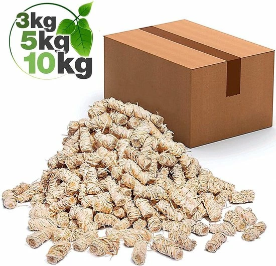 Sens Design Aanmaakblokjes - Aanmaakkrullen - Houtwol - 10kg/670 Stuks