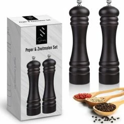 Shasim Zout En Pepermolen Set - BLACK FRIDAY- Zwart