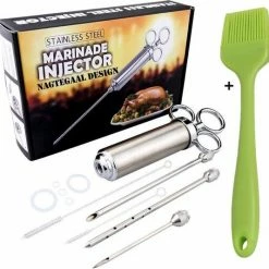 Nagtegaal Design Marinade Injector Set Met Accessoires In Opbergdoos