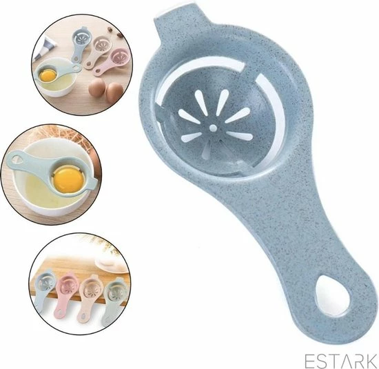 ESTARK® Eierscheider - Professionele Ei-scheider - Ei Scheiden - Eidooier Scheider - Eiwit - Ei Scheider - Eigeel - Eierscheider - Eischeider Met Slagkant - Blauw