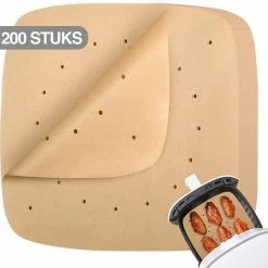 Consumerce® 200 Stuks Bakpapier Voor AirFryer XXL (23cm) – AirFryer Accesoires – AirFryer Bakpapier XXL – AirFryer Bakpapier XL – AirFryer Wegwerp Bakjes - AirFryer Bakpapier 100 Stuks – Heteluchtfriteuse