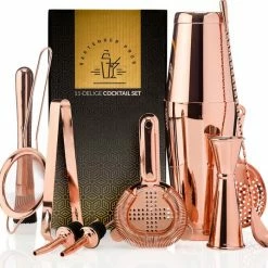Cocktail Set Bartender Pros™ - Cocktail Shaker - 11-Delige Cocktailset - Boston Shaker - Cocktailshaker - Rose - RVS