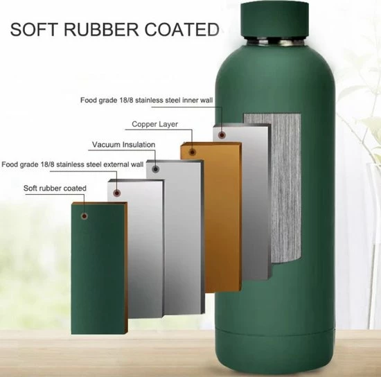 Arkesteijn Products Thermosfles-drinkfles-750ML-mint Groen - Afbeelding 3