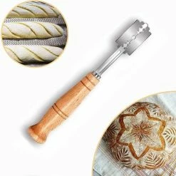 Bondoo Deegmesje - Lame - Lame Mes | Kerstcadeau Bakliefhebber - Deegmes - 5 Mesjes Met Bewaarmapje - Eikenhout