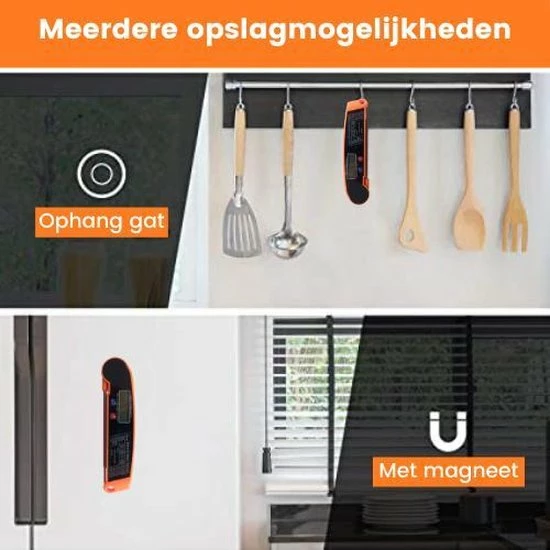 Promida Digitale Vleesthermometer Waterdicht - BBQ Thermometer - Kernthermometer - Suikerthermometer – Kookthermometer Voor Vloeistof - Afbeelding 5