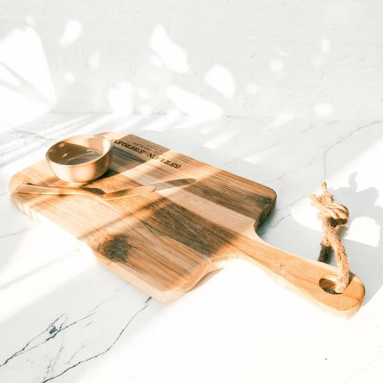 Studio216 Serveerplank LEMMER - FRIESLAND Met Exacte Coördinaten | Persoonlijk Cadeau | Hout 40x18cm | Tapasplank Van Jouw Plaats! - Afbeelding 2